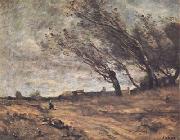 Le coup de vent (mk11) Jean Baptiste Camille  Corot